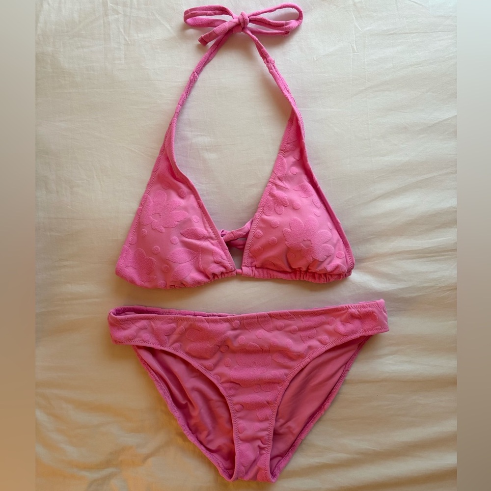 Aerie Vibrant Pink Bikini Set